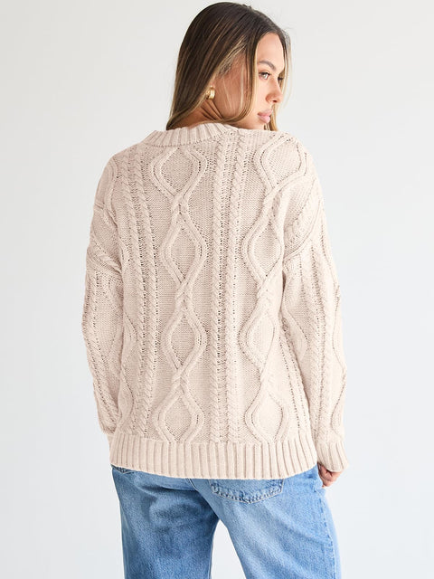 Trendy Queen Oversized Sweaters Womens 2025 Early Fall Fashion Outfits Cable Knit Crewneck Plus Size Pullover Cute Chunky Long Tunic Top Winter Old Money Clothes With Leggings Essential Clothing