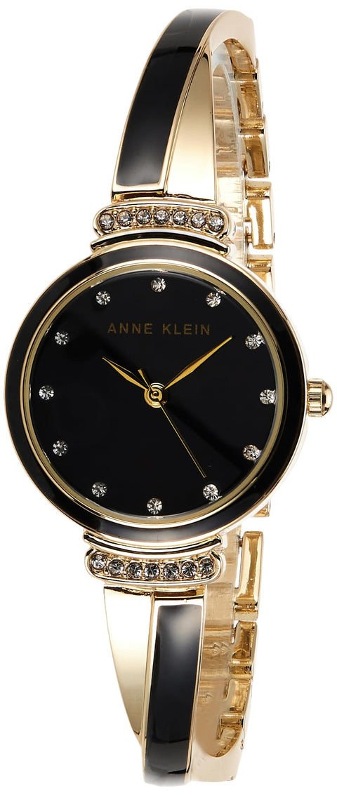 Anne Klein Women's Japanese Quartz Dress Watch with Metal Strap, Black, 8 (Model: AK/2716BKST) Anne Klein