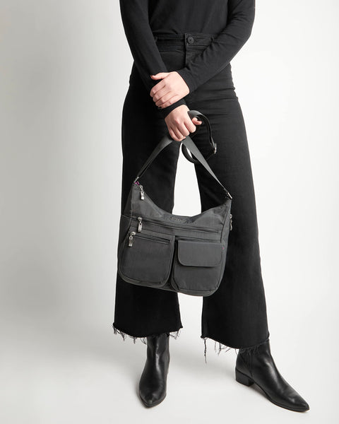 Baggallini Everywhere Bagg - Hobo Crossbody Bag for Women with RFID Wristlet – Water-resistant Travel Bag Baggallini