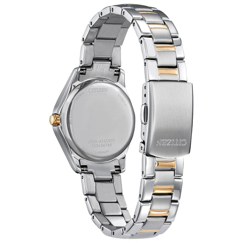 Citizen Ladies' Eco-Drive Classic Crystal Watch in Two-Tone Stainless Steel, Silver-Tone Dial Citizen