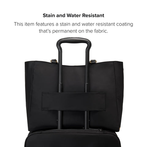 TUMI - Voyageur Valetta Large Tote - Men's & Women's Tote Bag - Tote Handbags for Everyday Use & Work - Black & Gold Hardware TUMI