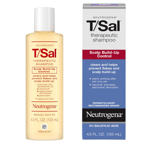 Neutrogena T/Sal Therapeutic Scalp Shampoo for Scalp Build-Up Control with 3% Salicylic Acid, Scalp Treatment for Dandruff, Scalp Psoriasis & Seborrheic Dermatitis Relief, 4.5 fl. oz Neutrogena
