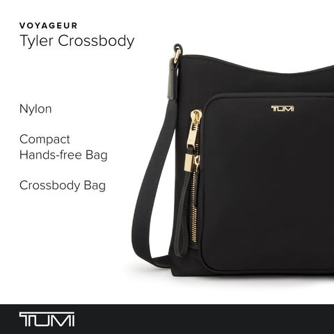 TUMI - Voyageur Tyler Crossbody - Women's Crossbody Bag for Everyday Use - Bags for Travel - Black/Gold TUMI