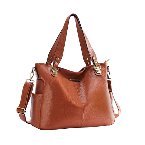 Blofinche Genuine Leather Tote Bag Womens Top Satchel Purses ladies Handbags Soft designer shoulder work bags brown Blofinche