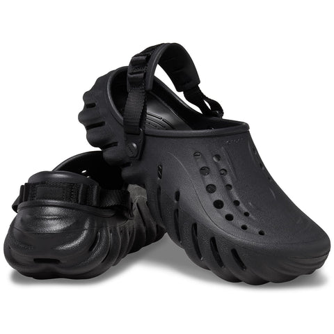 Crocs Unisex-Adult Echo Clogs, Black, 9 Men/11 Women