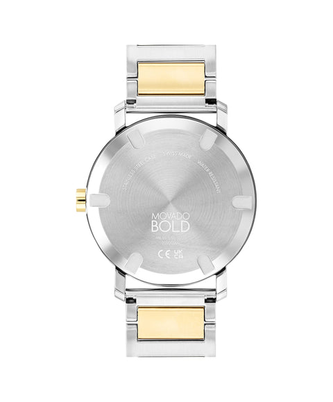 Movado Men's Bold Evolution Stainless Steel Case, Two-Tone Stainless Steel Link Bracelet, Two Tone (Model: 3600887) Movado