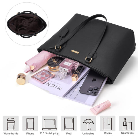 4PCS Women Fashion Handbags Purses Wallet Tote Shoulder Bags Casual Crossbody Bags, Best Valentine's Day Gift for Ladies Girls, Satchel Purse Set 4pcs Bagsure