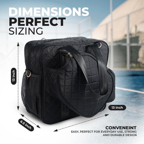 IZARI Pickleball Bag For Women w/Ball Bag and Fence Hooks, Pickleball Bags for Women and Men, Pickleball Paddle Bag Tote For Women and Men, Pickleball Bag Gifts IZARI