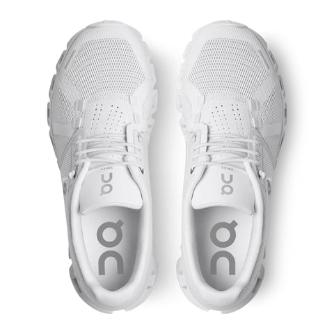 On Women's Cloud 5 Sneakers, All White, 8 Medium US
