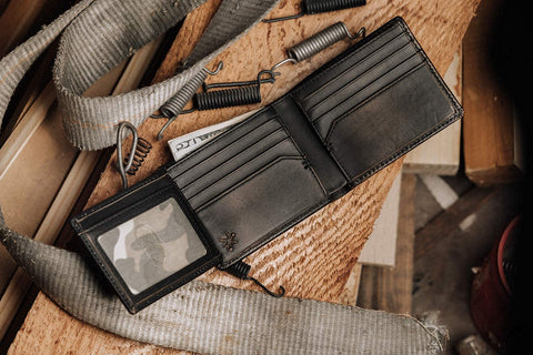 House of Jack Co. DEER Bifold Wallet for Men | Extra Capacity Two ID Windows | Full Grain Leather With Hand Burnished Finish | Multi Card Capacity | Deer Men's Wallet House of Jack Co.