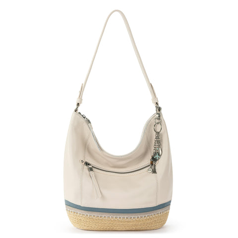 The Sak Sequoia Hobo Bag - Premium Leather Women's Handbag for Everyday And Travel, Durable, Large Purse With Shoulder Bag Strap & Zipper Pocket, Coastal Block Espadrille The Sak