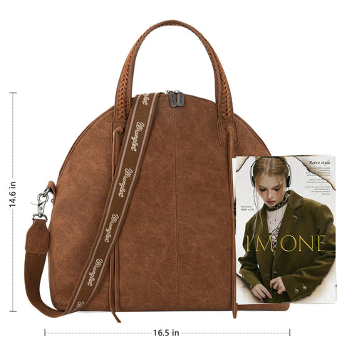 Wrangler Weekender Purse Western Oversized Casual Satchel bag Top handle Travel bag and Bohe Purse With Double Zipper Wrangler