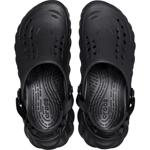 Crocs Unisex-Adult Echo Clogs, Black, 9 Men/11 Women
