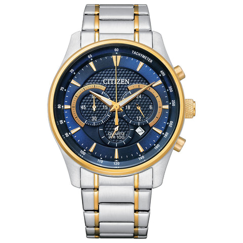 Citizen Men's Quartz Dress Watch with Stainless Steel Strap, Two-Tone, 22 (Model: AN8194-51L) Citizen