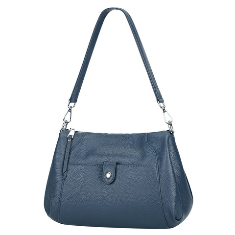 Over Earth Genuine Leather Small Hobo Crossbody Bags for Women Shoulder Purses and Handbags(O189E Indigo Blue) Over Earth