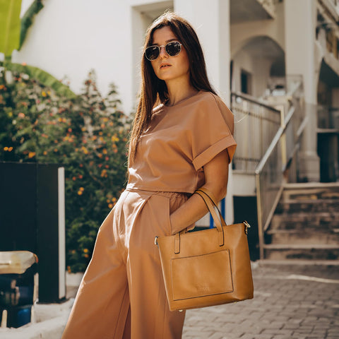 Kattee Soft Genuine Leather Tote Bags for Women, Shoulder Purses and Handbags, Casual Work Top Handle Kattee