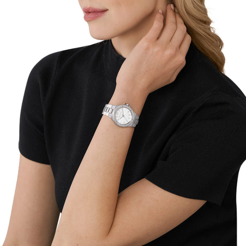 Michael Kors Lennox Three-Hand Silver-Tone Stainless Steel Women's Watch (Model: MK7280) Michael Kors