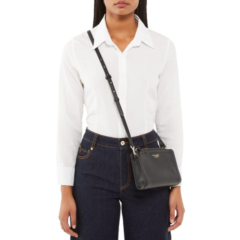 kate spade new york Knott Pebbled Leather Small Crossbody, Black kate spade new york