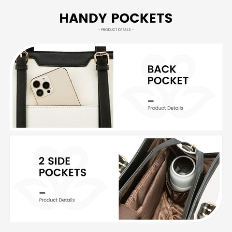 LOVEVOOK Canvas Laptop Bag for Women 15.6 inch Lightweight Laptop Tote Bag, Large Capacity Computer bag with Clutch Purse for Business, Work, Office, Travel, School,Casual LOVEVOOK