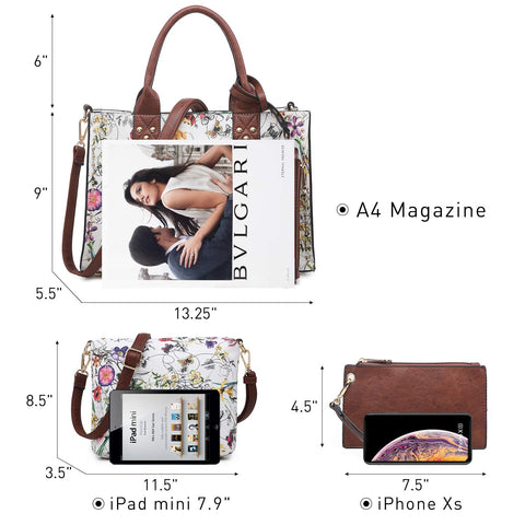 Dasein Women's Soft Vegan Leather Tote Bag Large Handbags Purses Work Shoulder Bag Satchel For Ladies Dasein