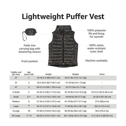Amazon Essentials Girls' Lightweight Water-Resistant Packable Puffer Vest, Pink Ombre, Small