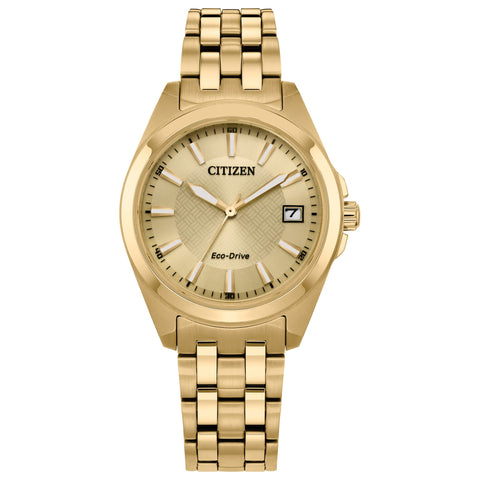 Citizen Ladies' Eco-Drive Classic Peyten Watch in Gold-Tone Stainless Steel, Champagne Dial Citizen