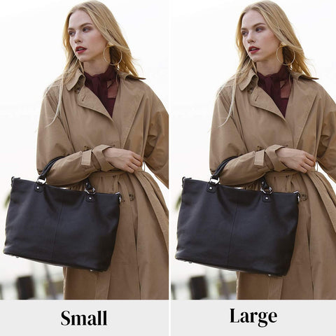 Kattee Women's Soft Genuine Leather Tote Bag, Top Satchel Purses and Handbags Kattee