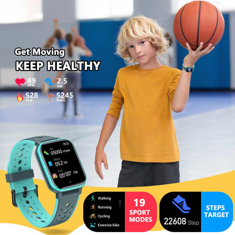 JOYELE Smart Watch for Kids Teens, No Phone Needed Fitness Tracker Boy Girls Watch with 19 Sport Modes, Pedometer, Sleep Monitor, Kids Watch Birthday Gifts Toy Gift for Girls Boys 6-16 (Green)