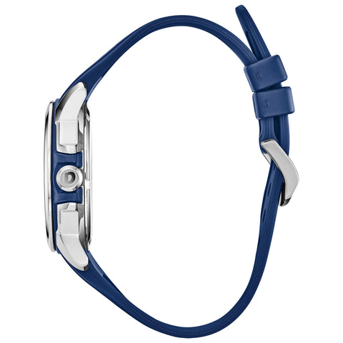 Citizen Men's Eco-Drive Weekender Watch in Stainless Steel with Blue Polyurethane strap, Blue Dial (Model: AW1158-05L) Citizen