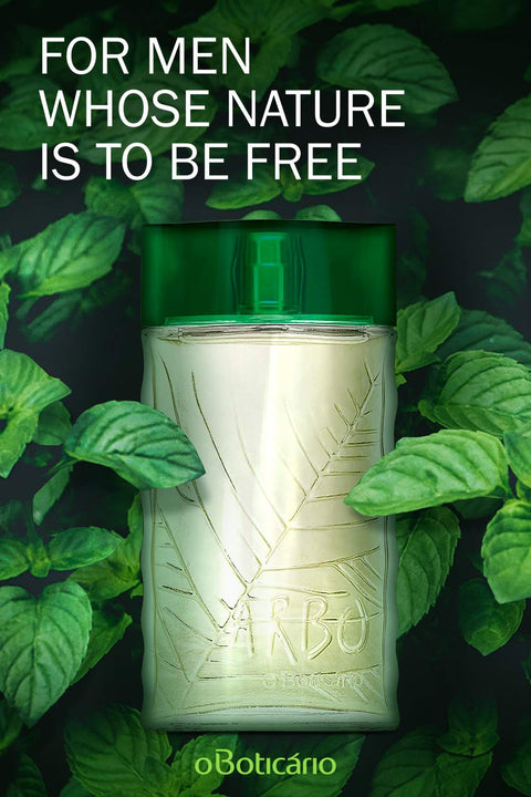 Arbo Eau de Toilette by O Boticario, Long Lasting Perfume For Men | Fresh Citrus & Green Men's Fragrance (3.2 fl oz) O Boticário