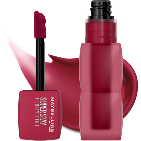 MAYBELLINE Super Stay Teddy Lip Tint, Long Lasting Matte Lipstick For Up To 12HR Wear, Wild At Heart, 1 Count MAYBELLINE