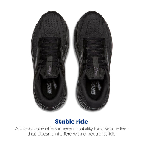Brooks Men’s Ghost Max 2 Neutral Running & Walking Shoe - Black/Black/Ebony - 10.5 Medium