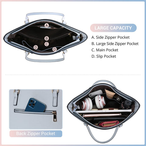 LOVEVOOK Purses for Women Fashion Handbags Tote Bag Shoulder Bags 3pcs LOVEVOOK