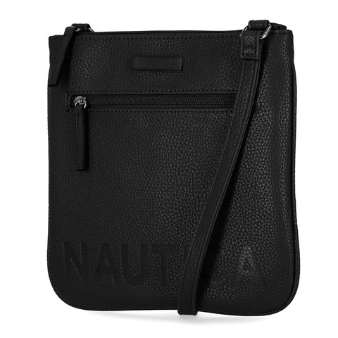 Nautica Lakeside Signature Jaquard North South Crossbody Bag, Black (Out and About) Nautica