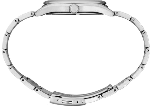 Seiko SUR369 Watch for Men - Essentials - Silver Dial with Sunray Finish, Date Calendar, Titanium Case & Bracelet, Sapphire Crystal, and 100m Water Resistant SEIKO