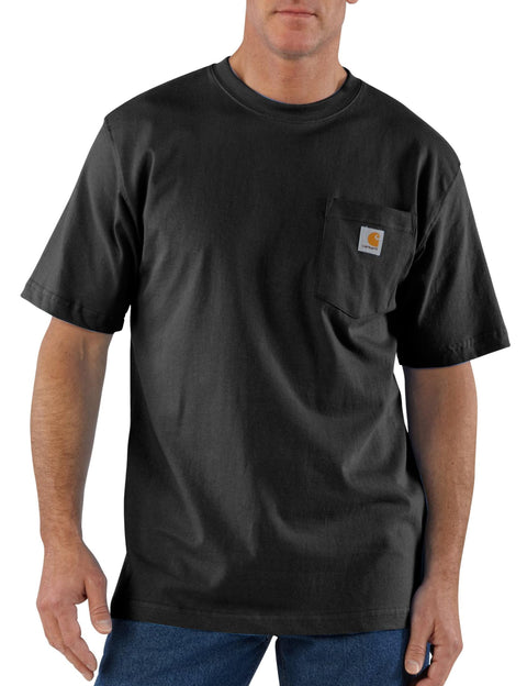 Carhartt Men's Loose Fit Heavyweight Short-Sleeve Pocket T-Shirt (Also Available in Big & Tall), Black, Large Carhartt