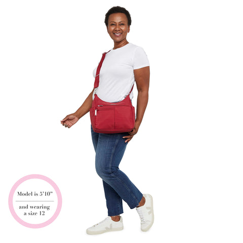 Baggallini Womens Securtex® Anti-theft Free Time Crossbody Bag Cross Body, Black Baggallini