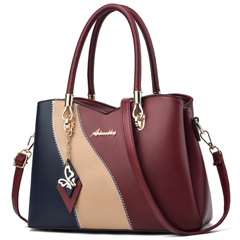 DAINAOTM Purses and Handbags for Women Tote PU Leather Ladies Satchel Top Handle Crossbody Shoulder Bag