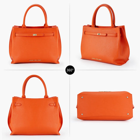 VICTORIA HYDE LONDON Lambeth Designer Handbags for Women Crossbody Tote Satchel Luxury Business Top Handle Bags for Women, Juicy Orange VICTORIA HYDE LONDON