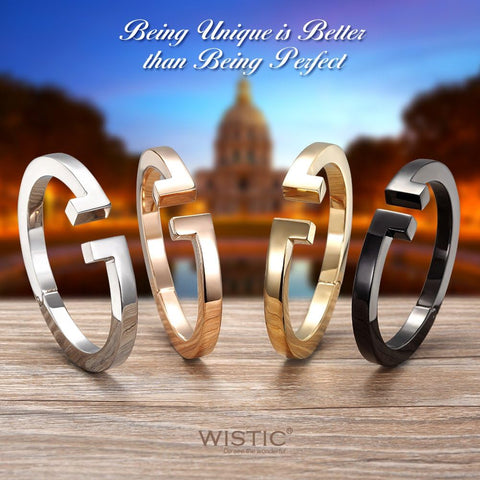 Cuff Bracelet with CZ for Women Stainless Steel Metal and Spring-Clasp Gold Silver Black Plated Chunky Cuff Bangle Jewelry for Girls Gift (Gold) Jinbaoying