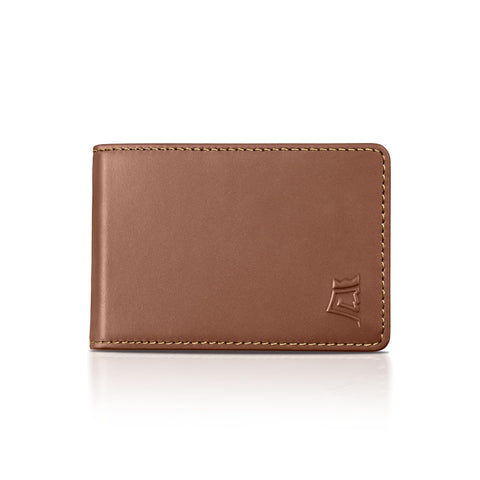 Kings Loot Wallet - Minimalist Wallet for Men with Cash Pocket & Card Pull Strap - Holds 1-15 cards, Slim and Stylish- Premium Tuscan Leather Men's Wallet with RFID protection, Bourbon Kings Loot