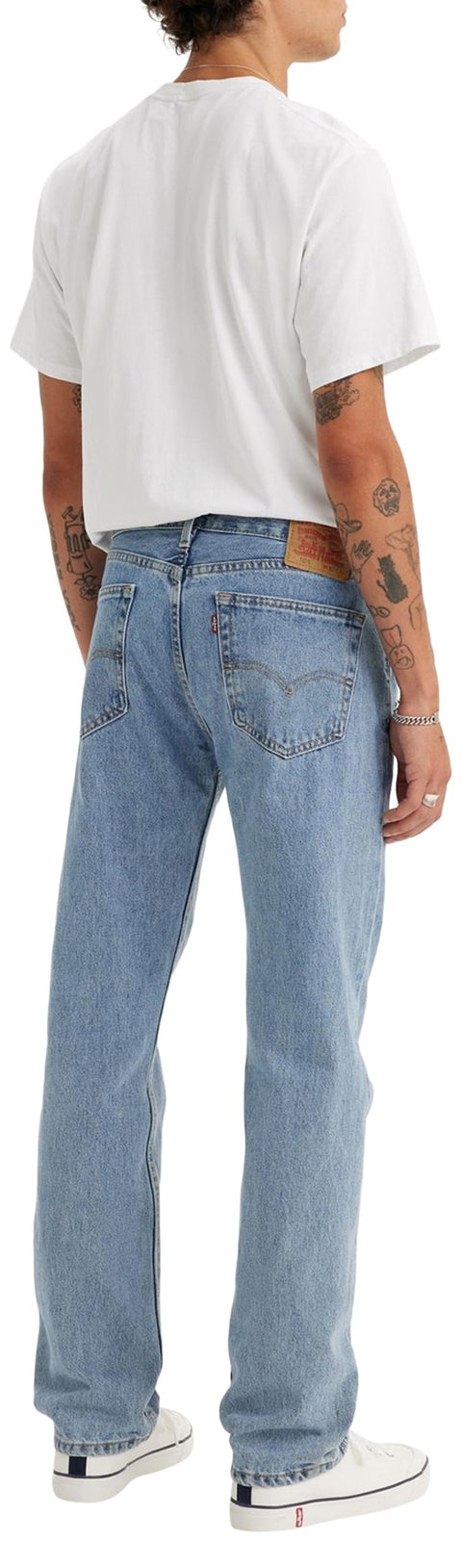 Levi's Men's 505 Regular Fit Jeans (Also Available in Big & Tall), Light Stonewash, 34W x 32L
