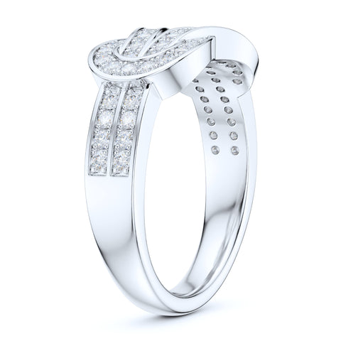 PRSTANI Sterling Silver Tie the Love Knot Full of Simulated Round Brilliant Cut Diamonds Promise Ring Wedding Band (5.5) PRSTANI