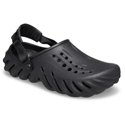 Crocs Unisex-Adult Echo Clogs, Black, 9 Men/11 Women