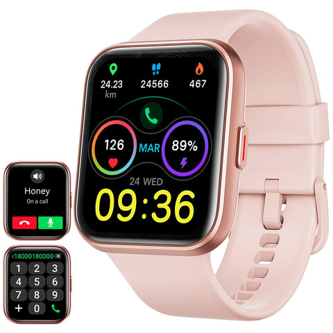 ENOMIR Smart Fitness Watch for Men Women(Answer/Make Call), Alexa Built-in, with Heart Rate SpO2 Sleep Monitor 100 Sports 5ATM Waterproof Activity Trackers and Smartwatches for iOS&Android Phones ENOMIR