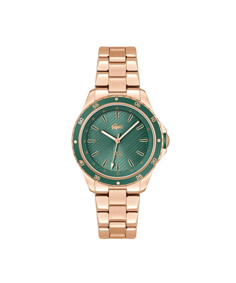 Lacoste Santorini Women's 3H Quartz Watch, Stainless Steel Wristwatch, Water Resistant up to 5 ATM/50 Meters, Elegant Watches for Women, 36mm Lacoste