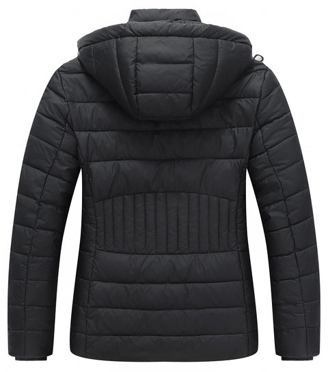 TDYPCI Women's Winter Coat Lightweight Waterproof Puffer Jacket - Quilted Short Down Coat for Women, Ultra Warm Winter Jacket with Hood