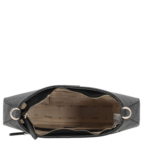 GUESS Noelle Top Zip Shoulder Bag, Coal Logo GUESS