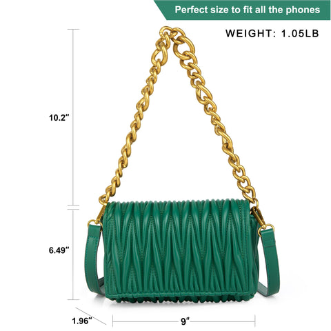 Montana West Quilted Evening Handbags for Women Crossbody Bags Trendy Small Purses and Top Handle Handbags MWC-060ADGN Montana West