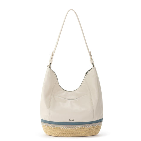 The Sak Sequoia Hobo Bag - Premium Leather Women's Handbag for Everyday And Travel, Durable, Large Purse With Shoulder Bag Strap & Zipper Pocket, Coastal Block Espadrille The Sak